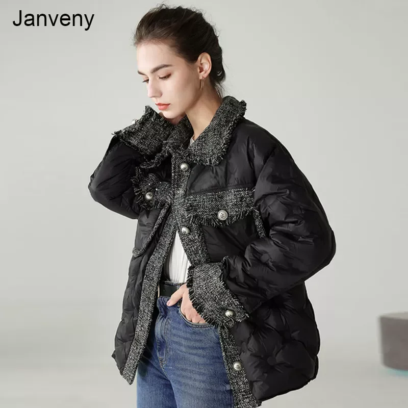

New2022 Winter Ultra Light Down Jacket Women Thick Warm Long Sleeve Female Loose Puffer Feather Parkas 90% White Duck Down Coat