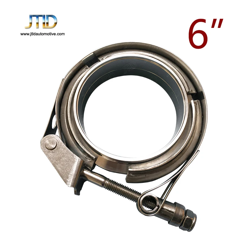 

JTLD 6 Inch 152mm Quick Release V-Band Clamp Male Female Flanges Universal for Intake