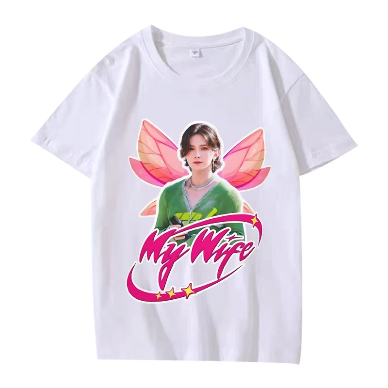 Фото Футболка Ateez Yeosang My Wife Kpop 2025 для мужчин и женщин, большие размеры, 100% хлопок, горячая распродажа, с коротким рукавом, летний принт, унисекс, топы больших размеров №2