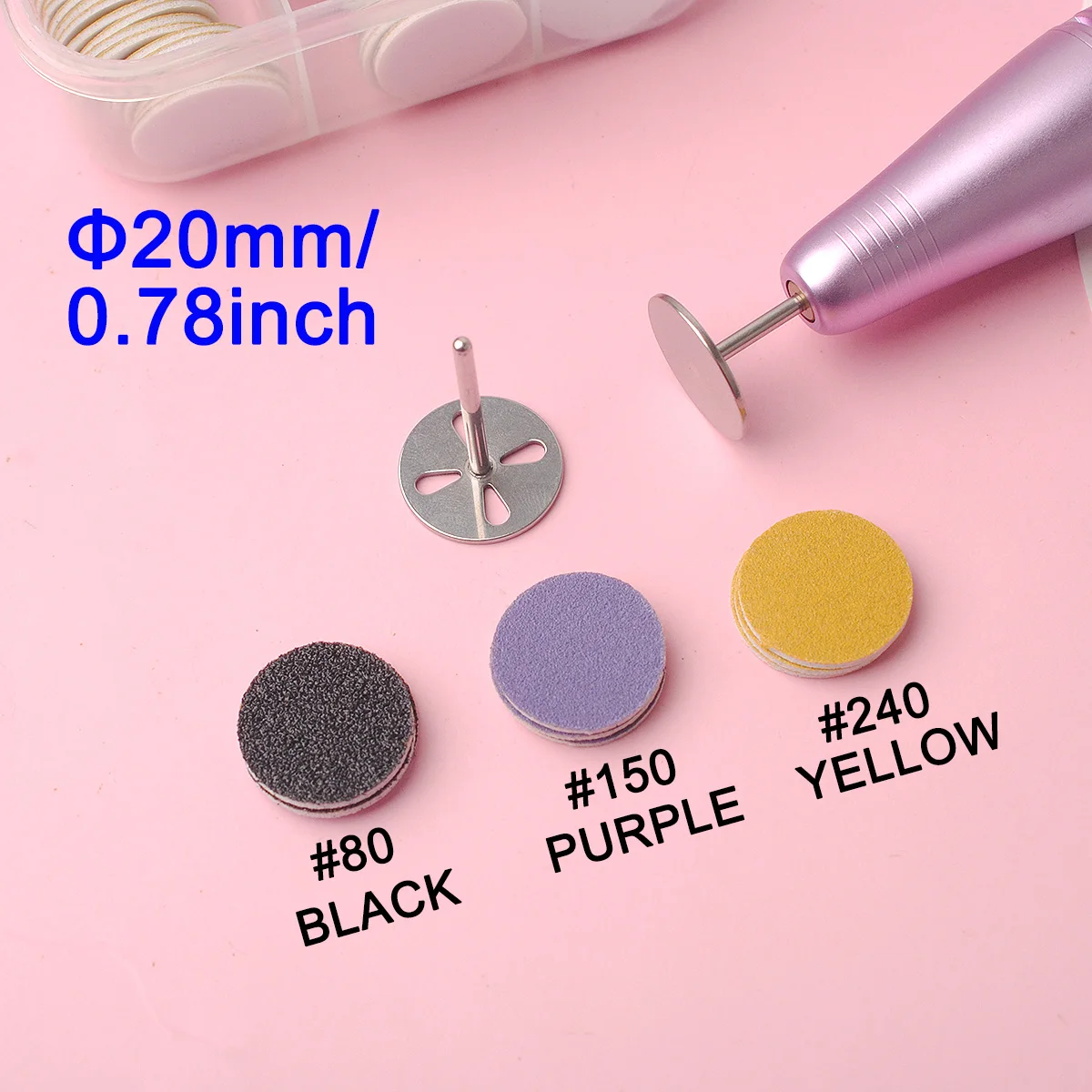 60 шт./коробка пилки для педикюра 20 мм 80/150/24