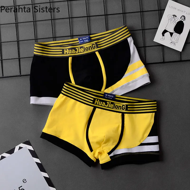 Трусы-боксеры мужские 3 шт./лот хлопковые шорты-боксеры цветное нижнее белье в