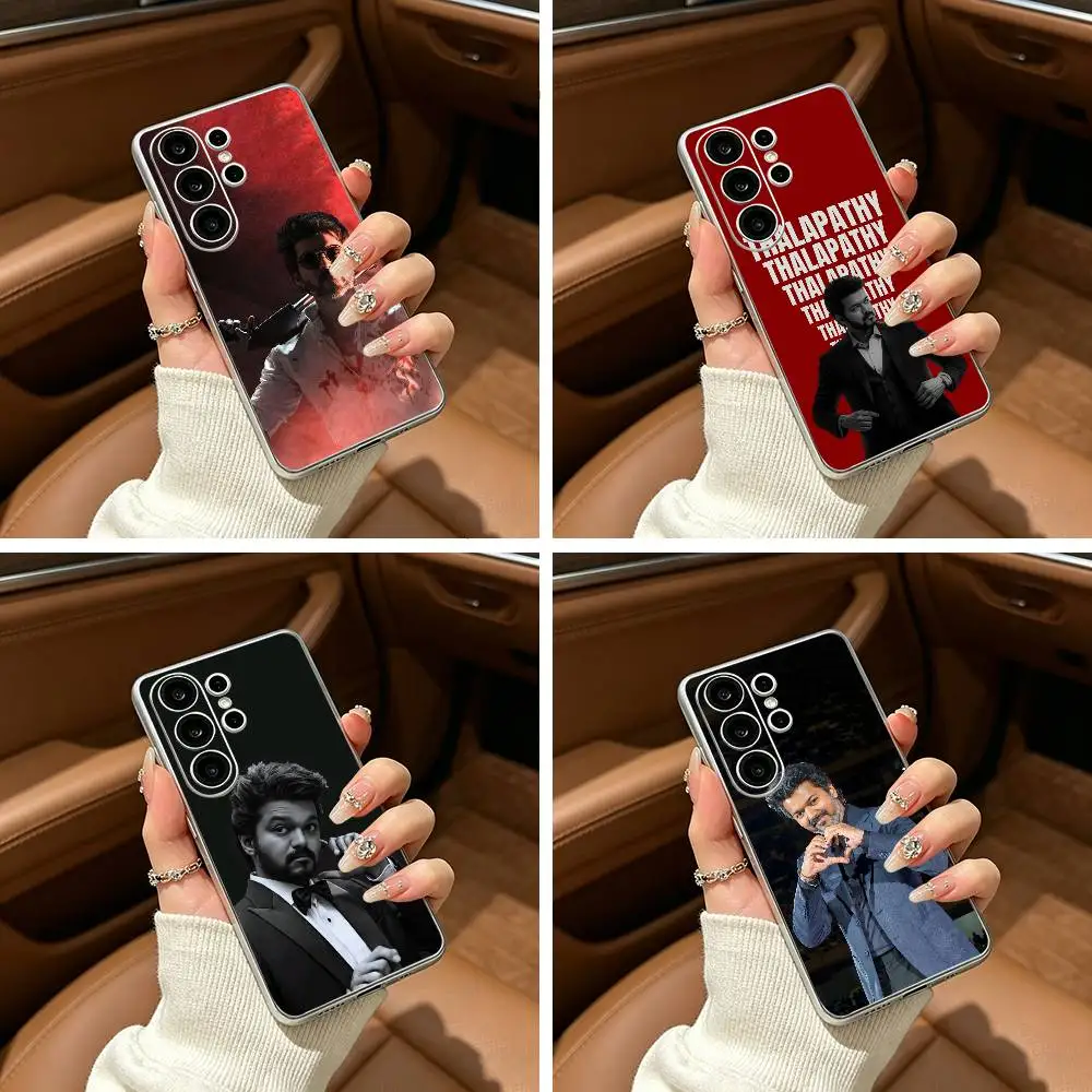 Фото Чехол для телефона Thalapathy Vijay India из прозрачного мягкого силикона для Samsung S25, S24, S21, S22, S23, S30, Ultra, S20, Plus №1
