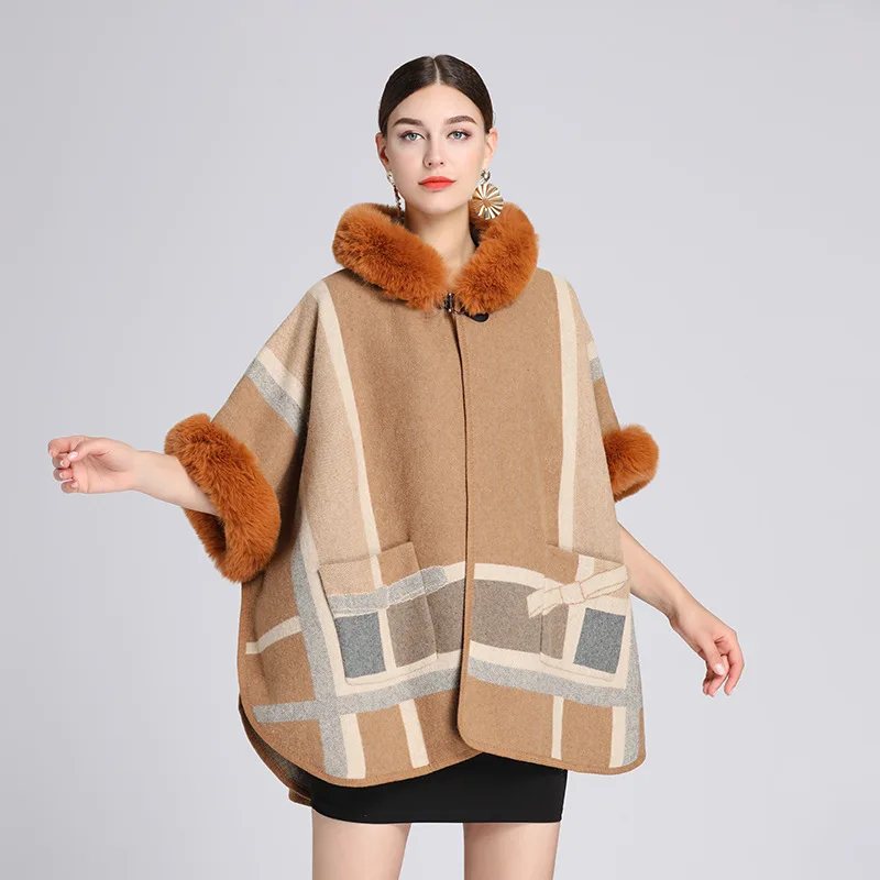 New Winter Long Sleeve Imitation Otter Rabbit Hair Coat Women Fashion Warm Fur Coats Outerwear Fake Fur Shawl Women Clothing