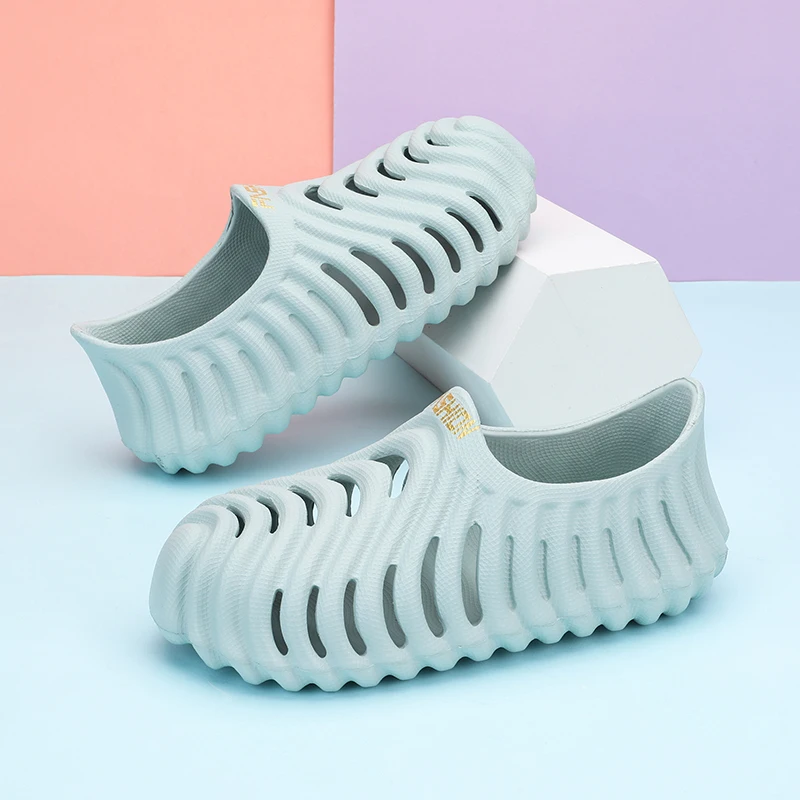 Summer Women Sandals Outdoor Beach Sandal Hollow Bird's Nest Shoes Unisex Sandals EVA Forwater Clogs Platform Slipper Size 36-45