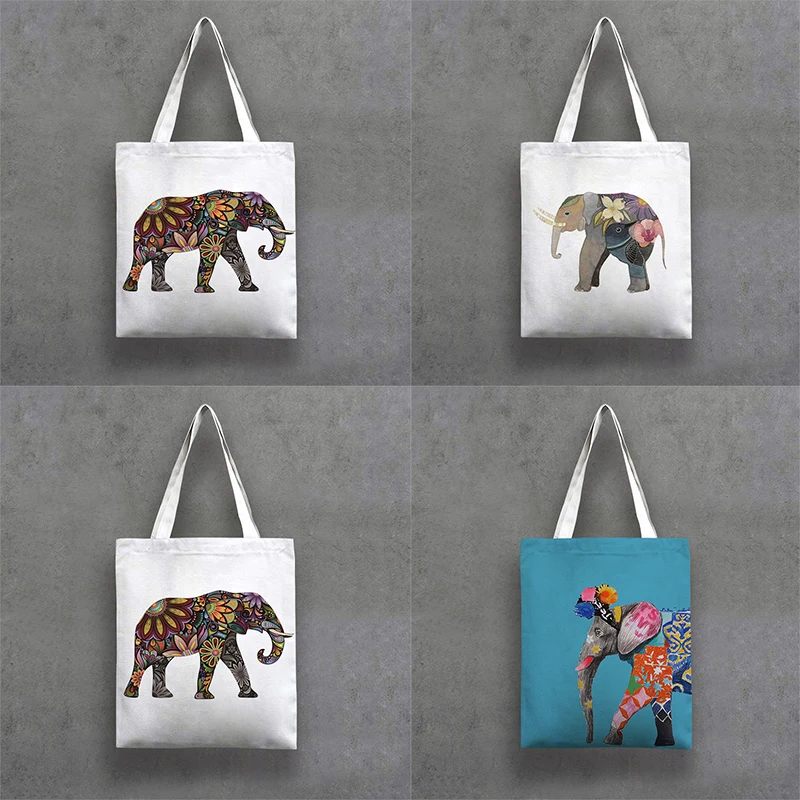 

Сумка для покупок с принтом слона, сумка для хранения игрушек, сумка для бижутерии трехмерного типа, Холщовая Сумка для доставки почты
