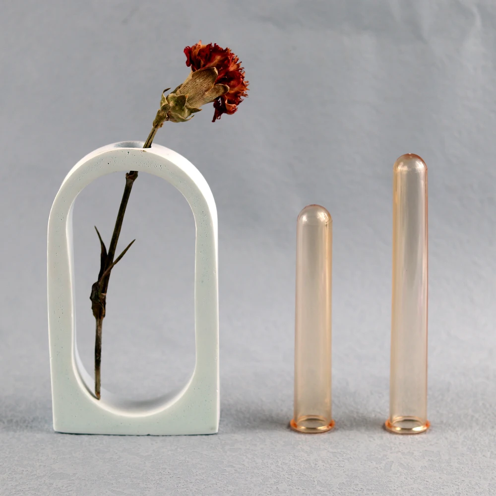 5pcs Plant Incubator for Hydroponic Flower Concrete Cement Plaster Resin Pot Clear Plastic Test Tubes DIY Craft Making Tools - купить по