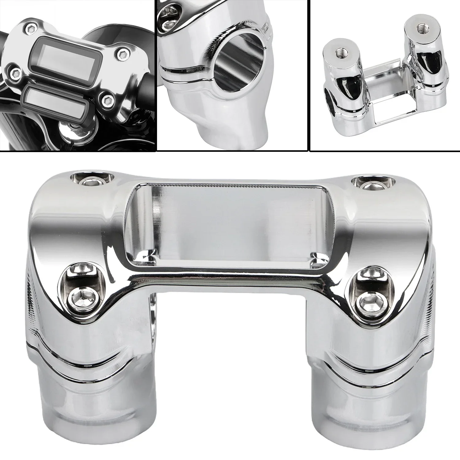 Фото 2-дюймовый кронштейн для руля мотоцикла 1 1/4 дюйма для Harley Softail Heritage Classic FLSTC Fat Boy FLSTF Dyna Sportster №2