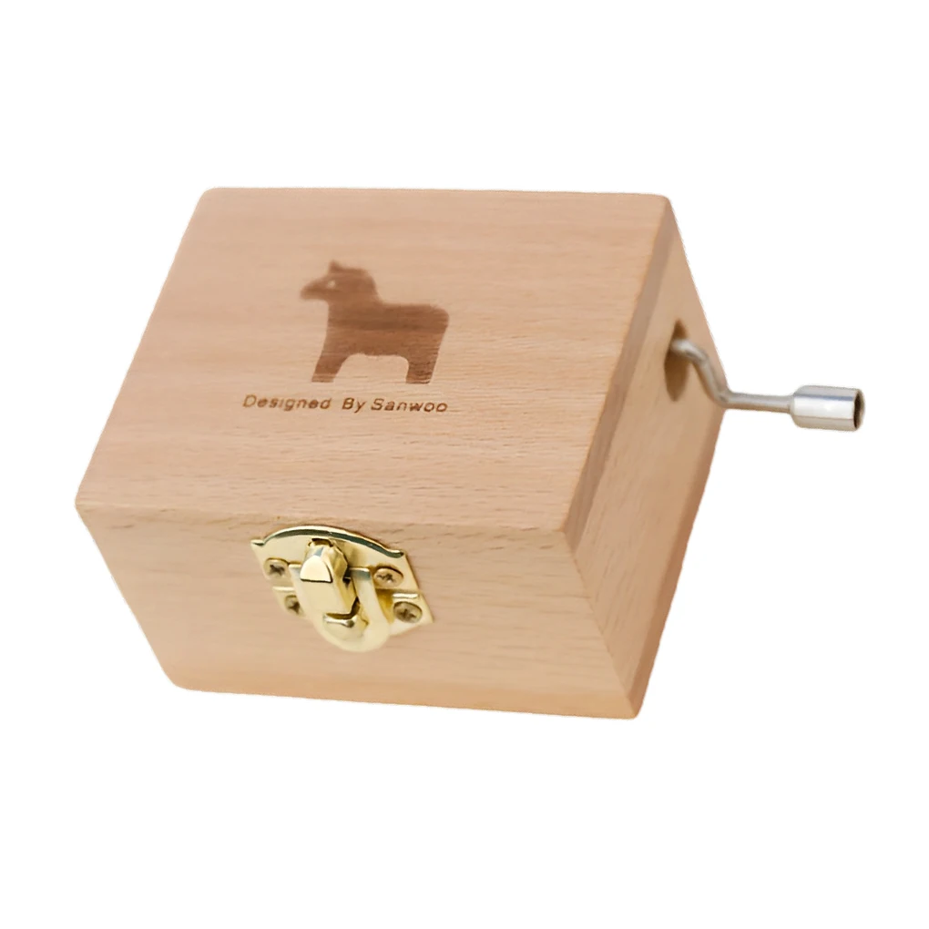 

Sound Random Hotel Hand-cranked Wood Musical Box Bedroom Decoration
