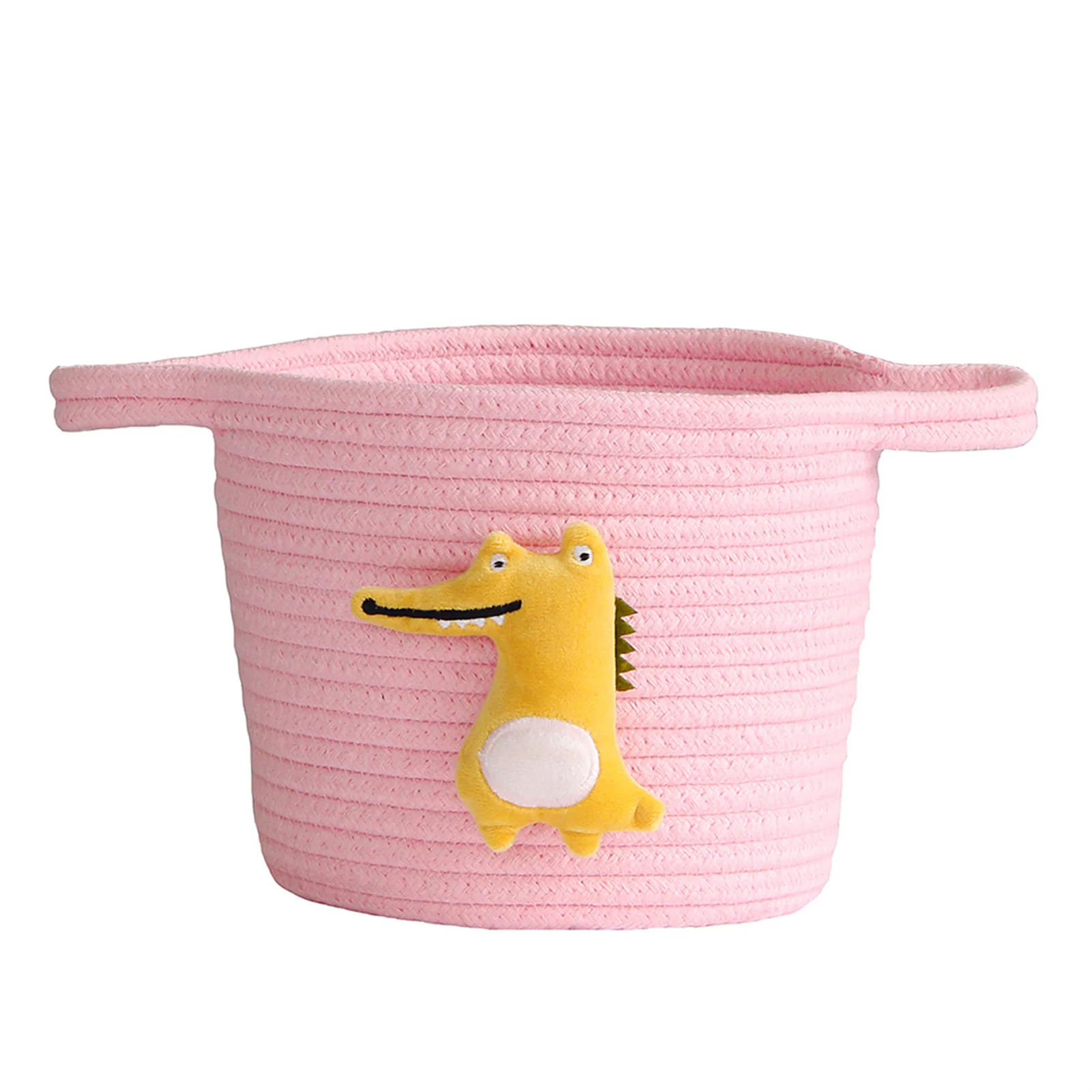 

Cute Woven Storage Basket Toys Desktop Organizer Sundries Storage Box Organizer