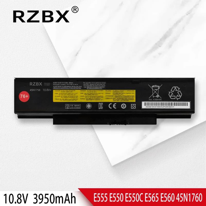 

RZBX Laptop Battery 76+ For Lenovo ThinkPad E555 E550 E550C E560 E565C E565 45N1759 45N1758 45N1760 45N1761 45N1762 45N1763 48WH