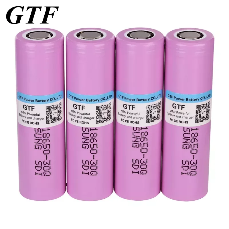 

NEW GTF 3.7V 18650 Battery 3000mAh INR18650 30Q 20A Discharge Li-ion Rechargeable Battery For Flashlight Drop Shipping