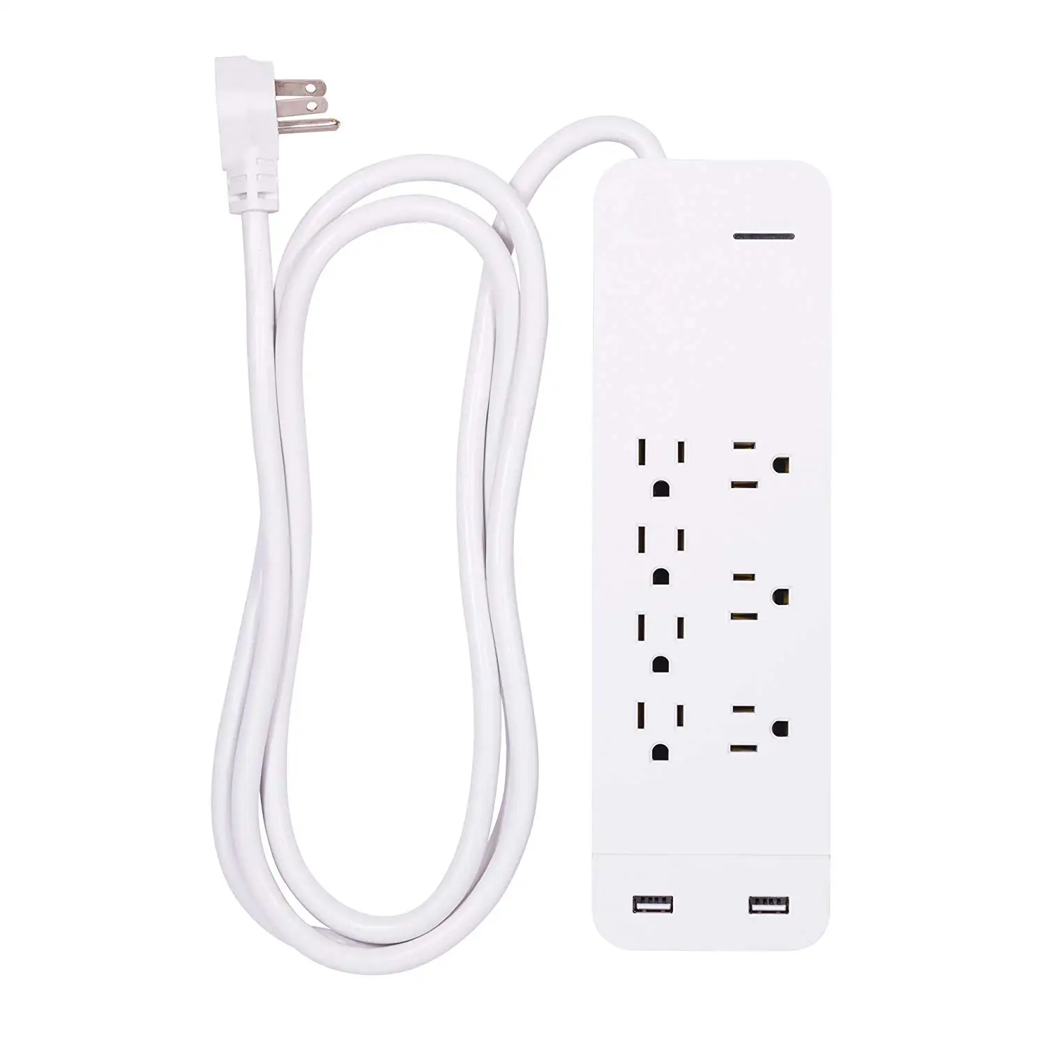 

GE 7-выходной 2 USB-порта стабилизатор напряжения с удлинителем 6 футов, белый