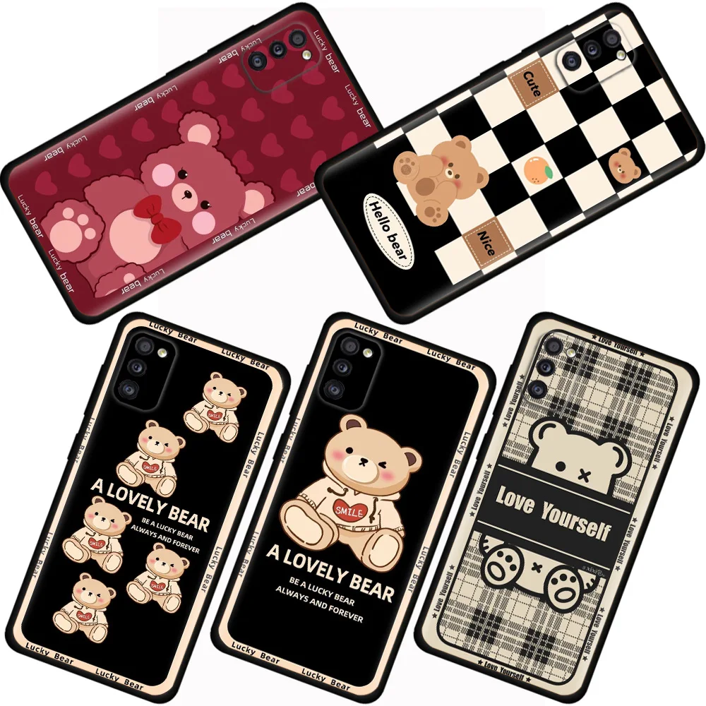 

Cute Cartoon Bear Case For Samsung Galaxy A52 A53 A12 A13 A32 A33 A23 A51 A71 A21s A31 A03 A72 A22 A73 A03s A02s Phone Cover