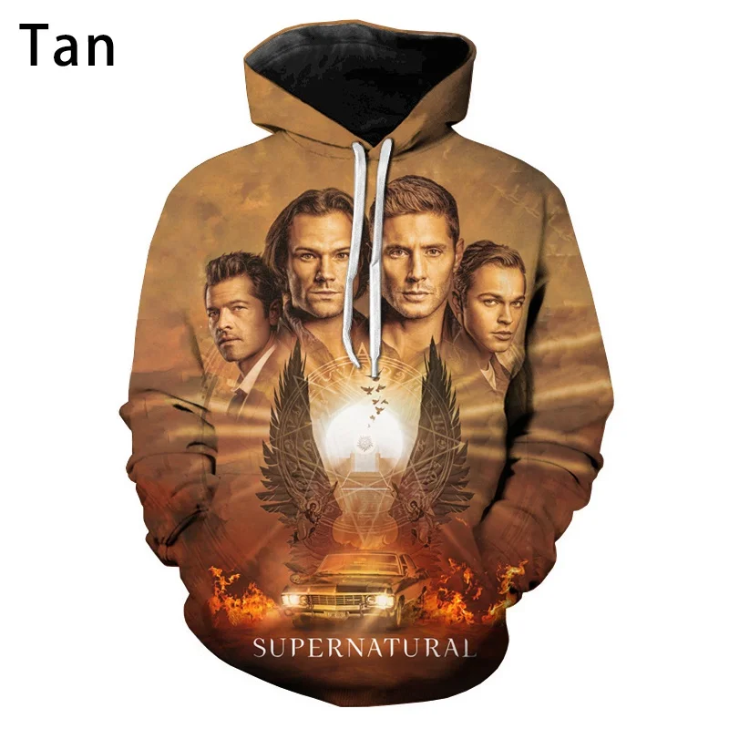 Худи Supernaturals сезон 15 мужские и женские толстовки свитшоты с 3D принтом забавные в