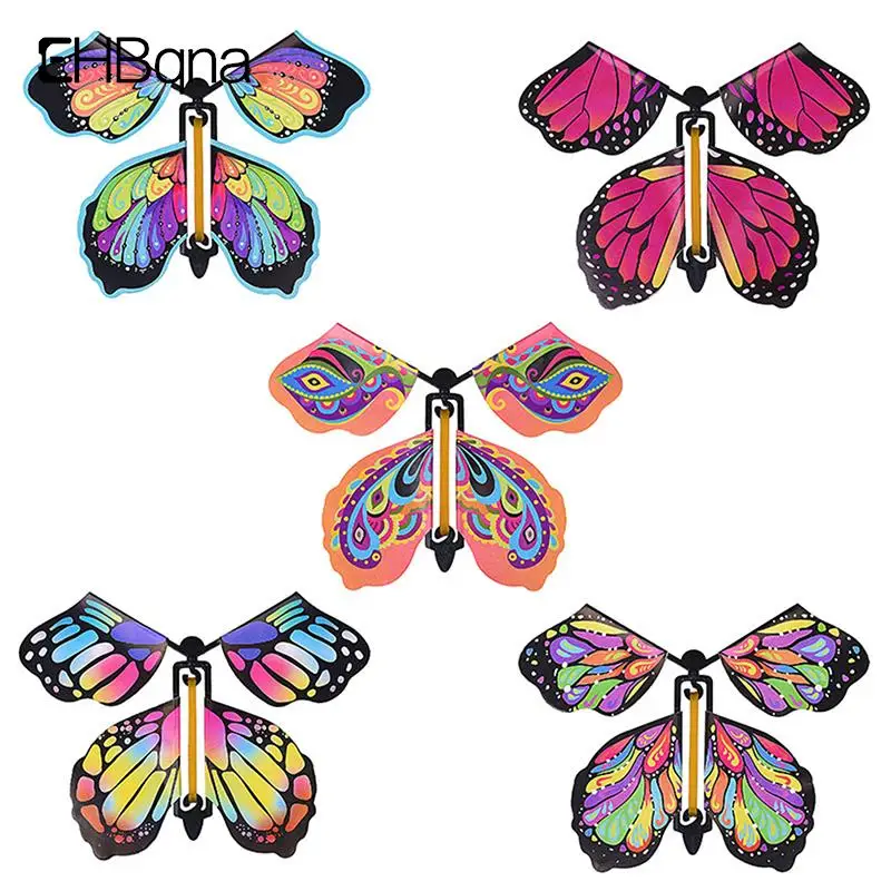 

10pcs Magic Flying Butterfly Wind Up Rubber Band Powered Butterfly for Kids Boys Girls Christmas Surprise Gifts Stocking Stuffer
