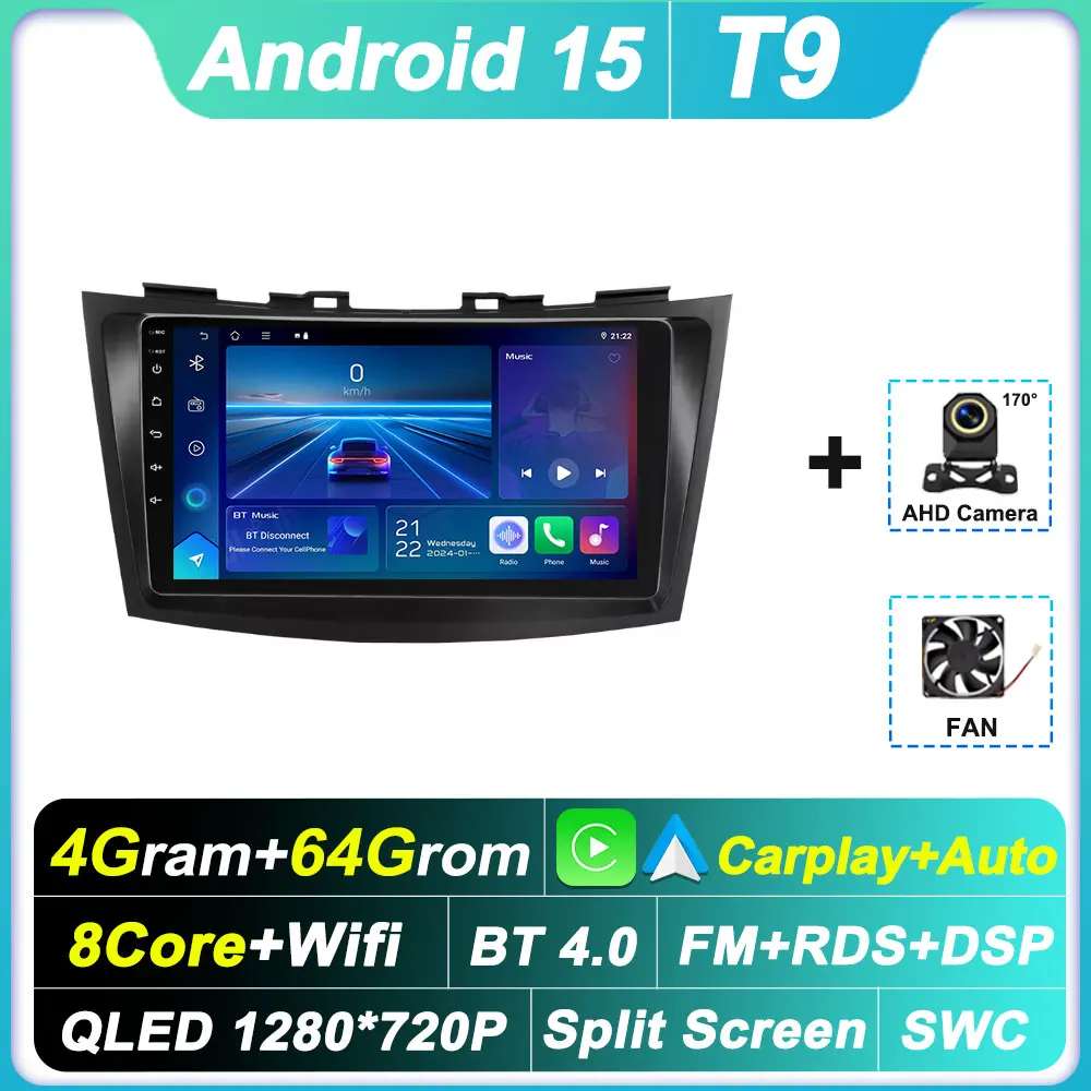 

Android 16 для Suzuki Swift 4 2011-2015, беспроводной Android Auto, CarPlay, автомобильная мультимедийная система, GPS-навигация
