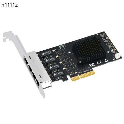 Сетевая карта PCI Express, 4 порта, 2500 Мбит/с, Gigabit 10/100 Мбит/с, RTL8125B, RJ45