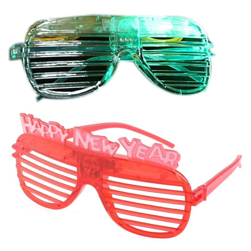 Крутая Новогодняя повязка на голову очки с подсветкой головной убор светящаяся