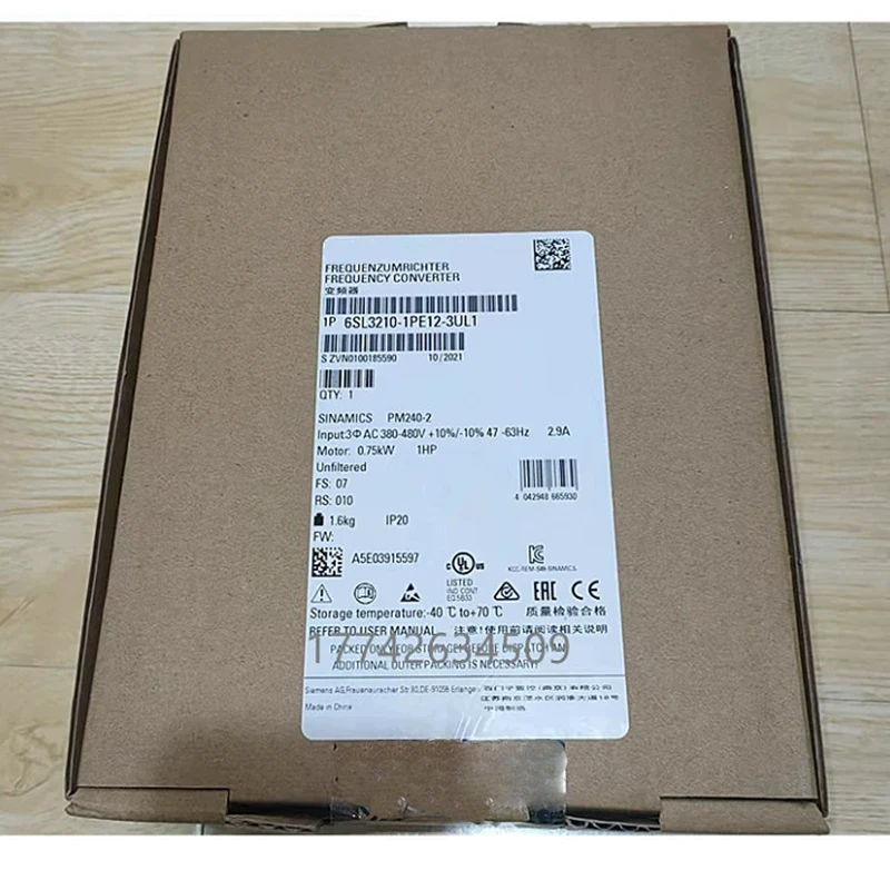

100%NEW ORIGINAL 1 Year Warranty 6SL3210-1PE12-3UL1