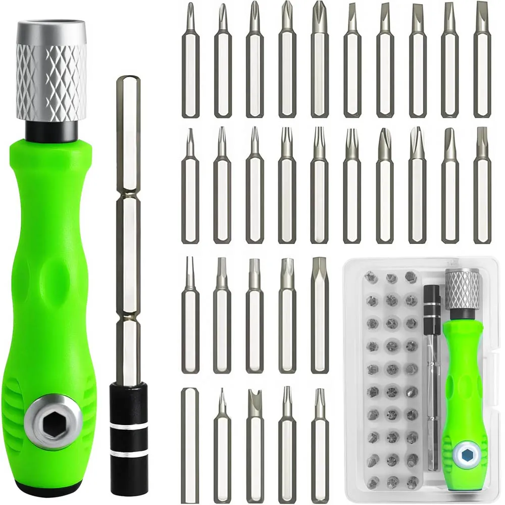 

Набор Прецизионных Отверток 32 В 1, 30 Шт., Магнитные Стальные Отвертки Torx Phillips Для Ремонта Телефонов, Часов, ПК