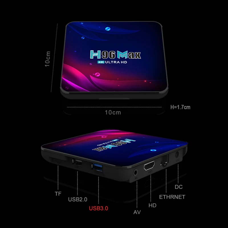 Лучший lecteur Smart TV IP Android Amlogic M3U h96 16 go 8 плеер Мультимедиа 4K 2 4 ГГц 5 Ultra HD с Wi-Fi |