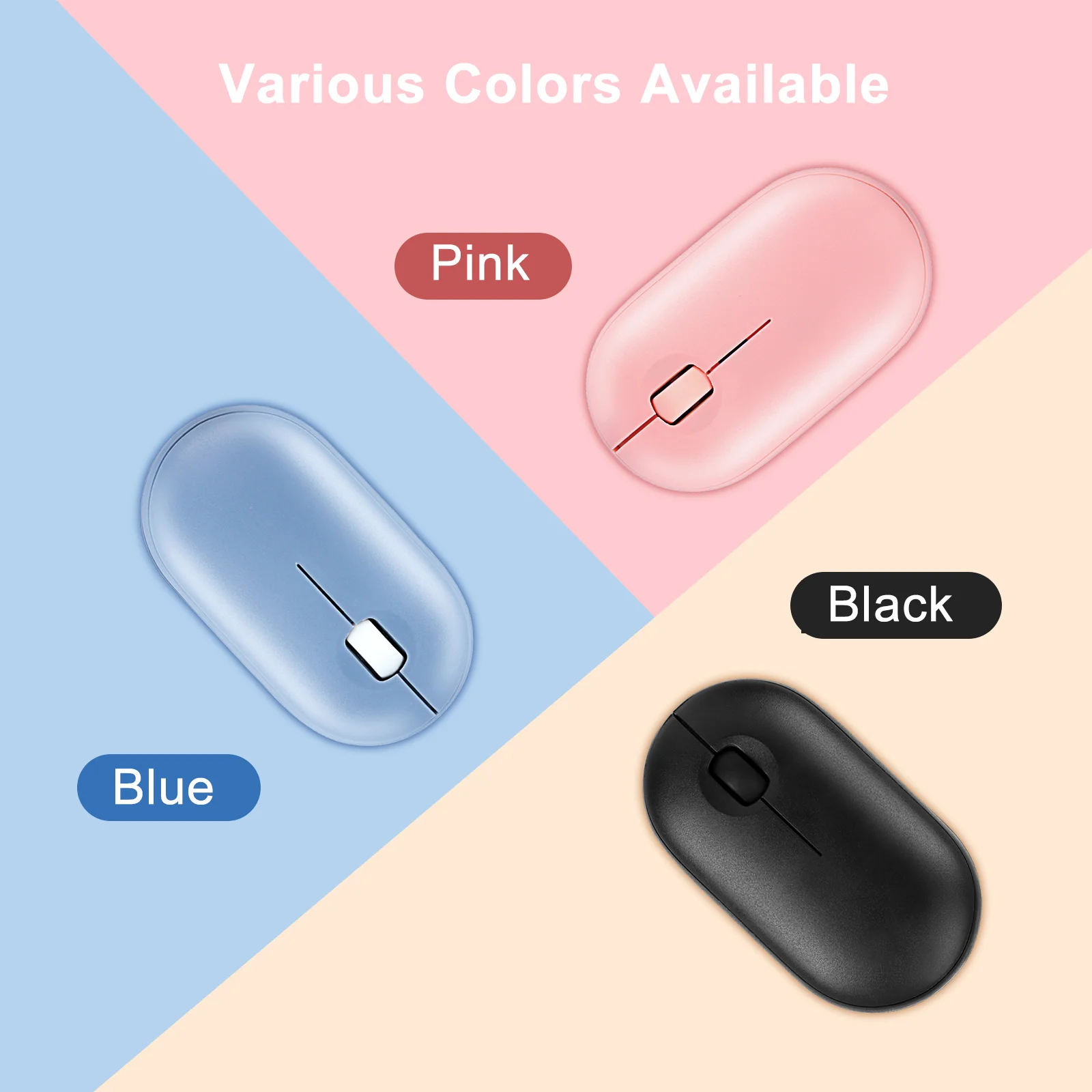 

New Pink Mouse 2.4Ghz Wireless Gaming Mice 1200DPI USB Silent Ergonomic Mause Optical 3D Mini Portable PC Mouse For Laptop Gamer