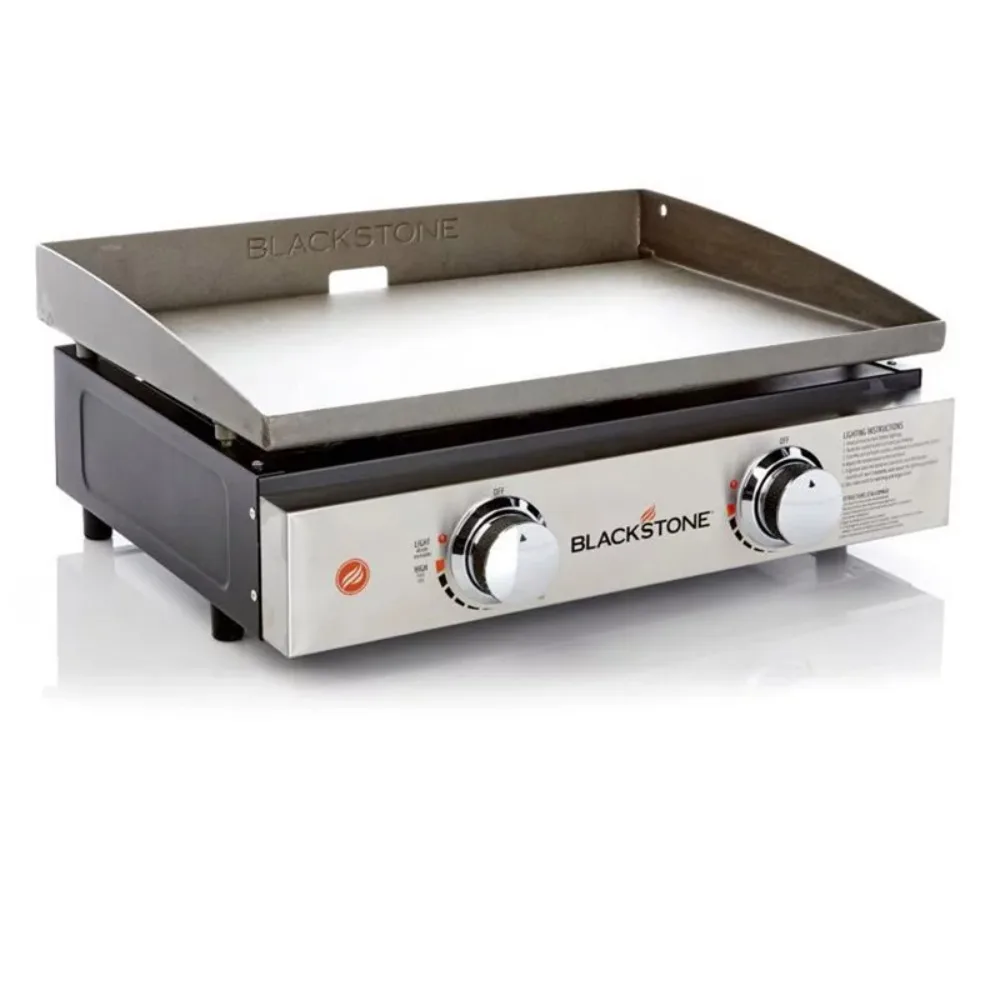 

Blackstone 2-Burner 22'' Tabletop Griddle with Stainless Steel Front