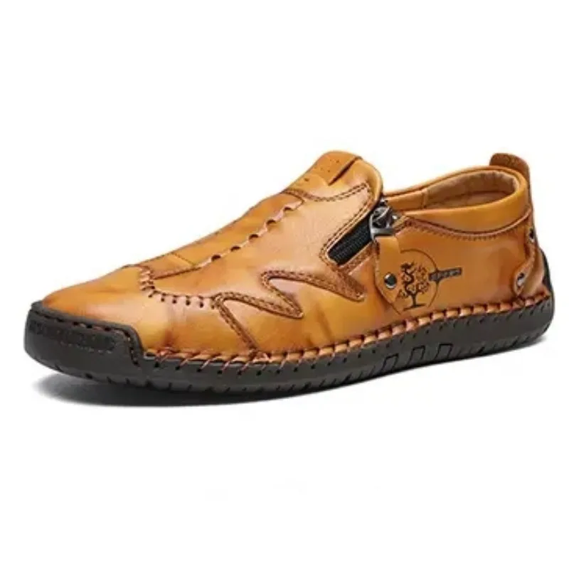 

Мужские слипоны для вождения DAFENP, Нескользящие удобные кожаные туфли ручной работы для отдыха и прогулок на открытом воздухе, с низким верх...