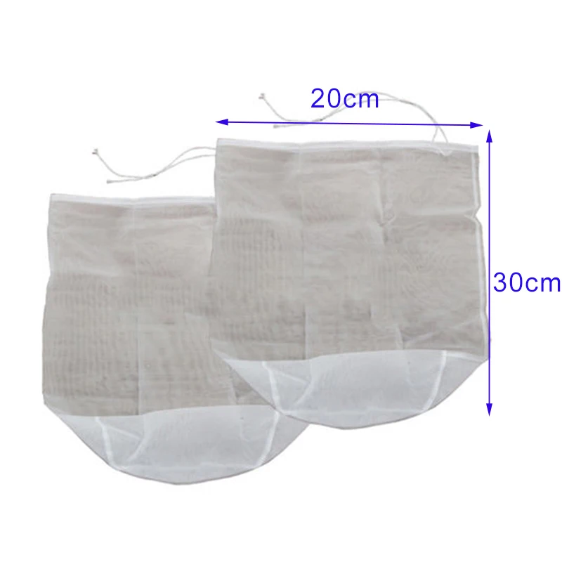 

2pcs Straining Bags 100/160/200 Mic Ron Nylon Straining Bag 20x30cm Fine Mesh Homebrew Filter Bags Durable And Reusable 2022✅