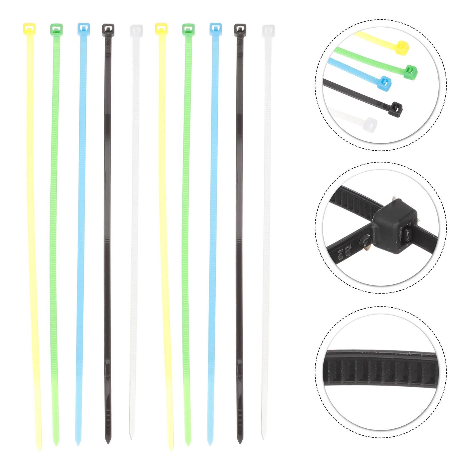 

500 шт., самоблокирующиеся Нейлоновые кабельные стяжки