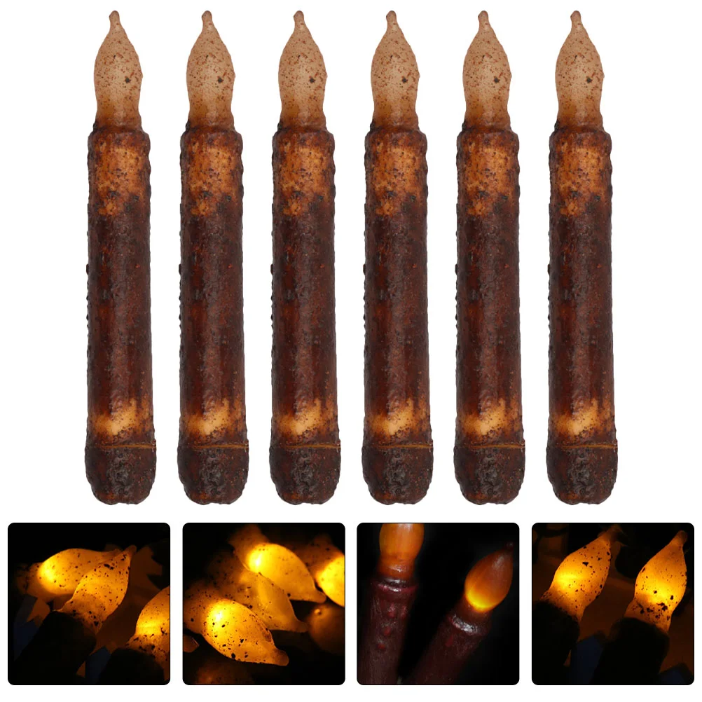 6 шт. конические свечи на Хэллоуин чайные с дистанционным управлением свадебная