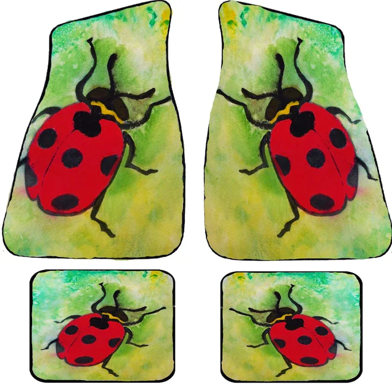 

Lady bug Art Car Mats from my original art design