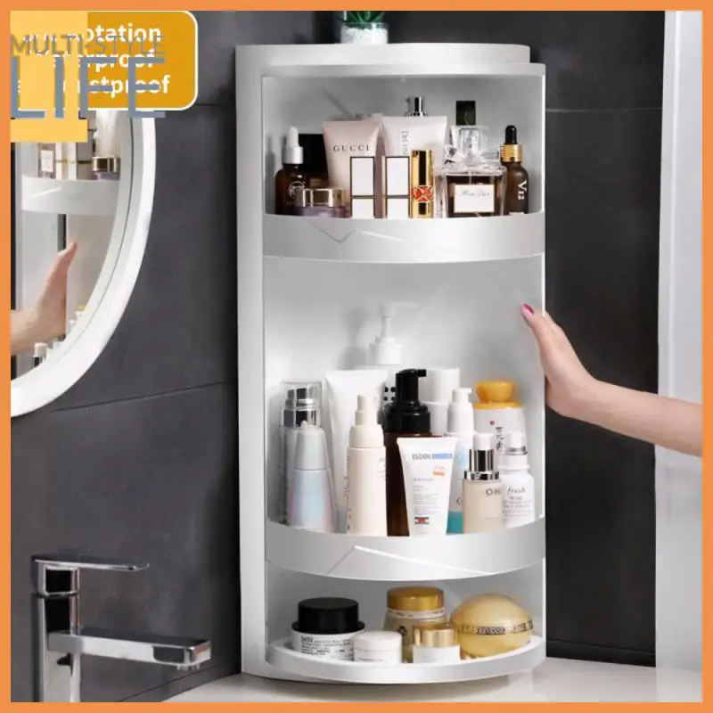 

Strong Bearing Capacity Multi-layer Storage Rack High Quality Rotating Tripod Space Saving Helps To Tidy Up Your Bathroom