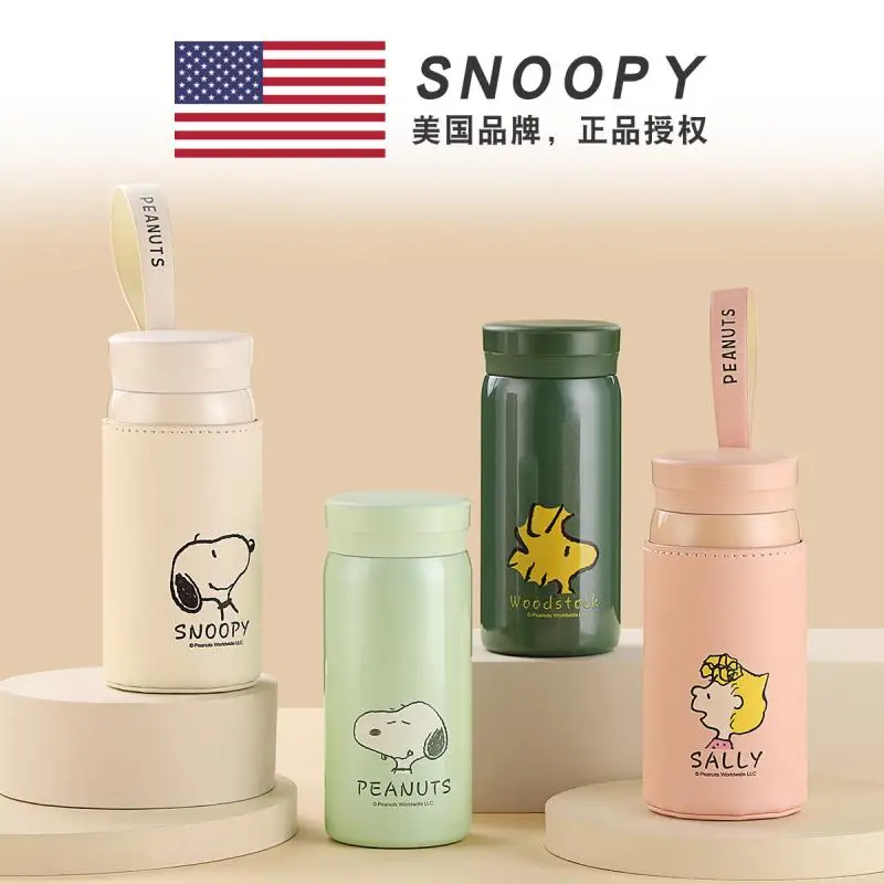 

Термоизоляционная чашка Snoopy из нержавеющей стали 316 компактная переносная термоизоляционная чашка мультяшная кавайная аниме игрушка пода...