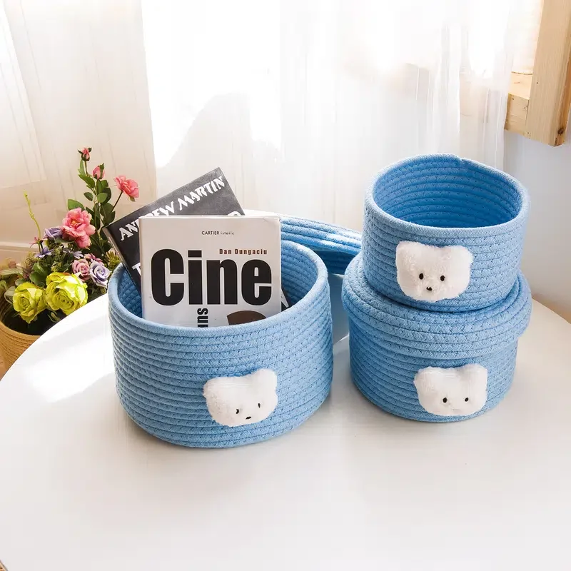 

Плетеная корзина для хранения Ser, круглый рабочий стол корзина для хранения, подгузник, органайзер для детских подгузников