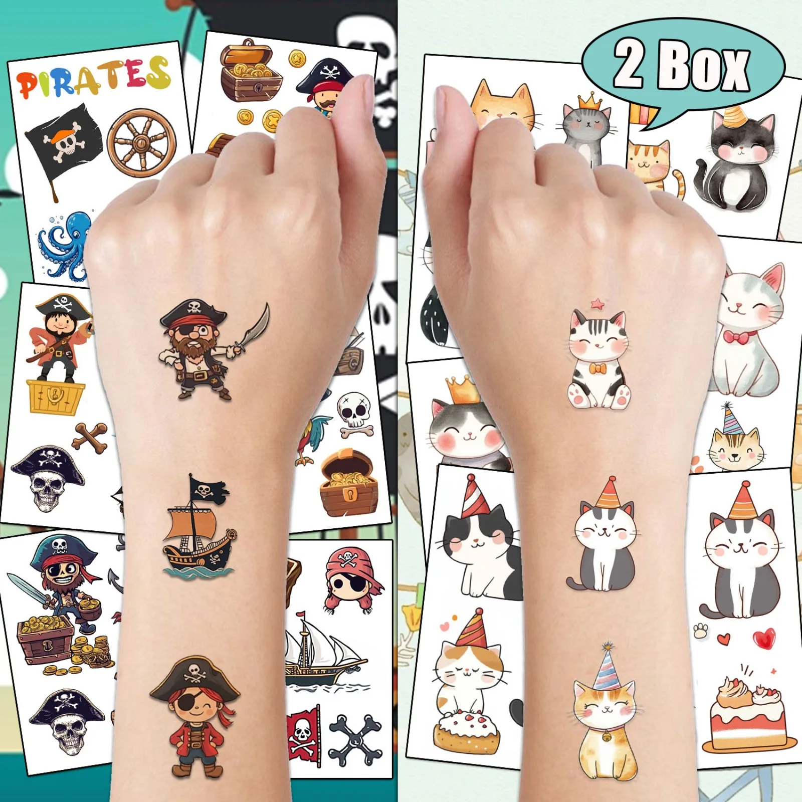 2 Коробки Х 24 Листа. Набор Временных Татуировок — Поддельные Татуировки На Тему