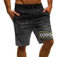 custom logo men shorts casual fashion splash ink printed joggers short sweatpants summer drawstring hip hop slim workout shorts