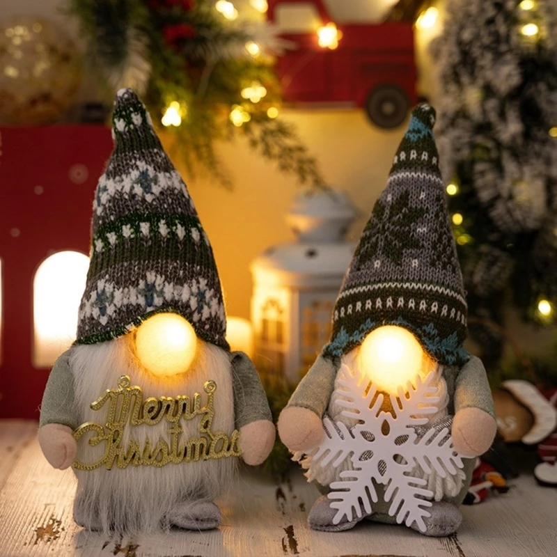 

Christmas Tree Illuminated Pendant for Home, Faceless Dwarf, Holiday, New Year