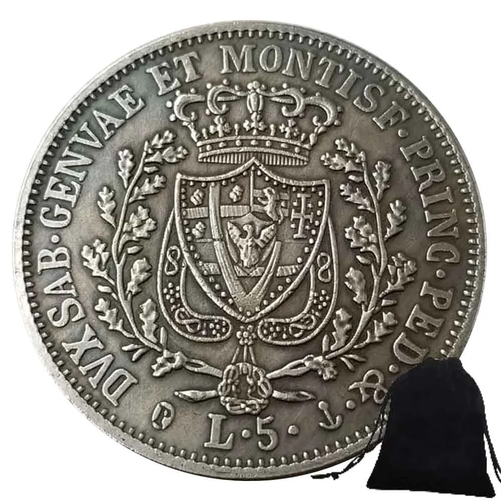 

1828 Luxury Italy Lucky Prayer Art Coin Good Luck Commemorative Coin/Pocket Novelty Party Memorial Gift Collection Coin+Gift Bag