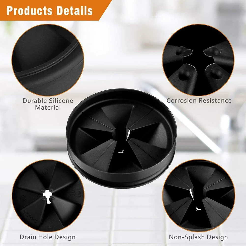 

Sink Splash Guard For Insinkerator Garbage Disposal Splash Guard Replacement 2 Pcs NBR Rubber Easy to Install and Clean
