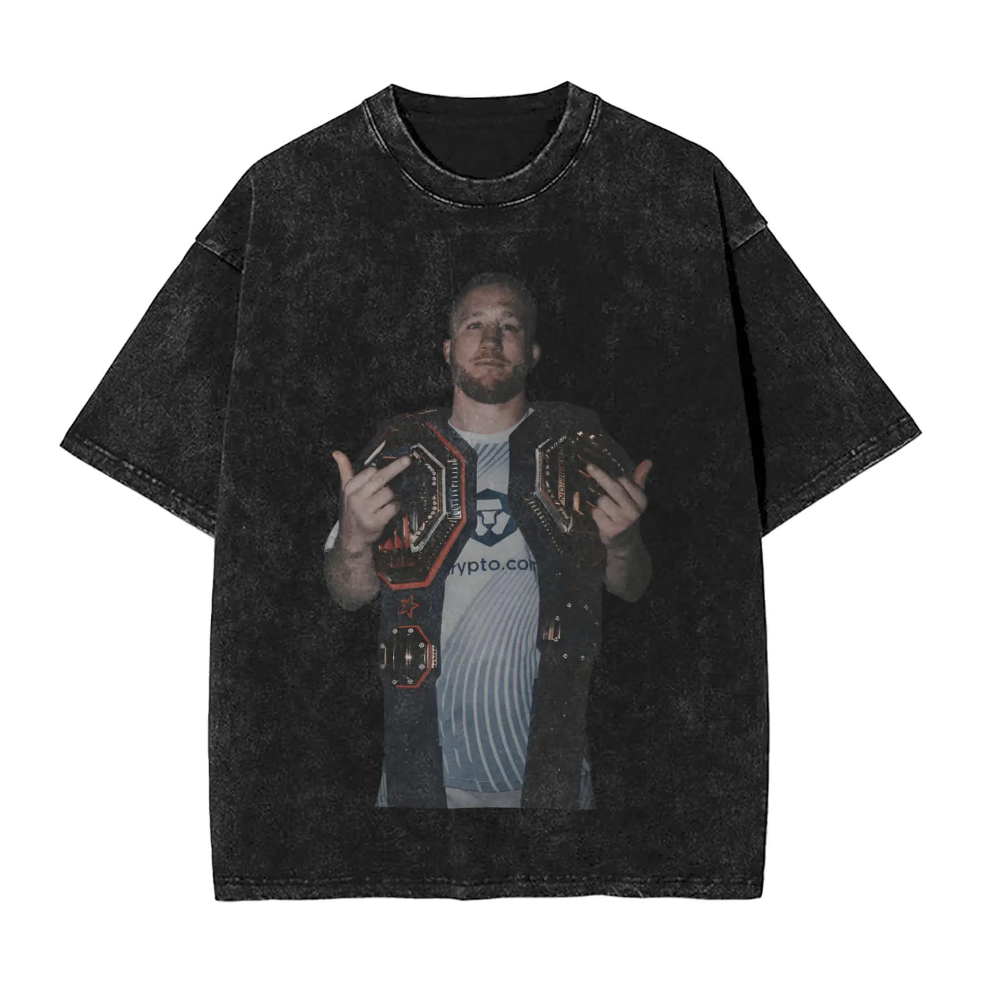 Фото Футболка Justin Gaethje The Highlight Merch, мужская и женская уличная одежда в стиле хип-хоп, летняя футболка с коротким рукавом №3