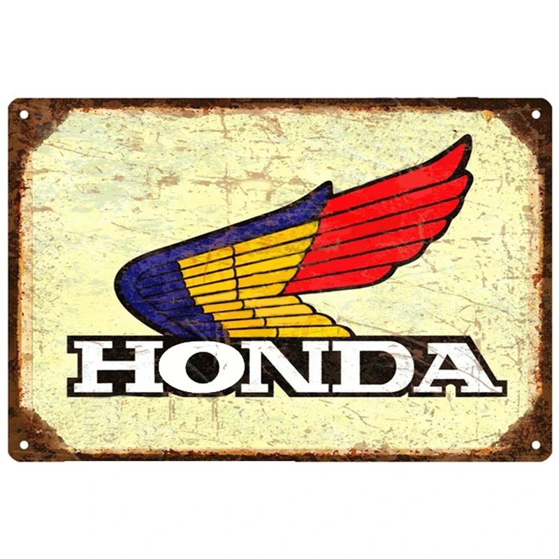 Classic Car Brand Honda Garage Bar Wall Signs Decor Plaques Metal Crafts Print Painting Pin Up Signs Vintage Metal Plate Poster