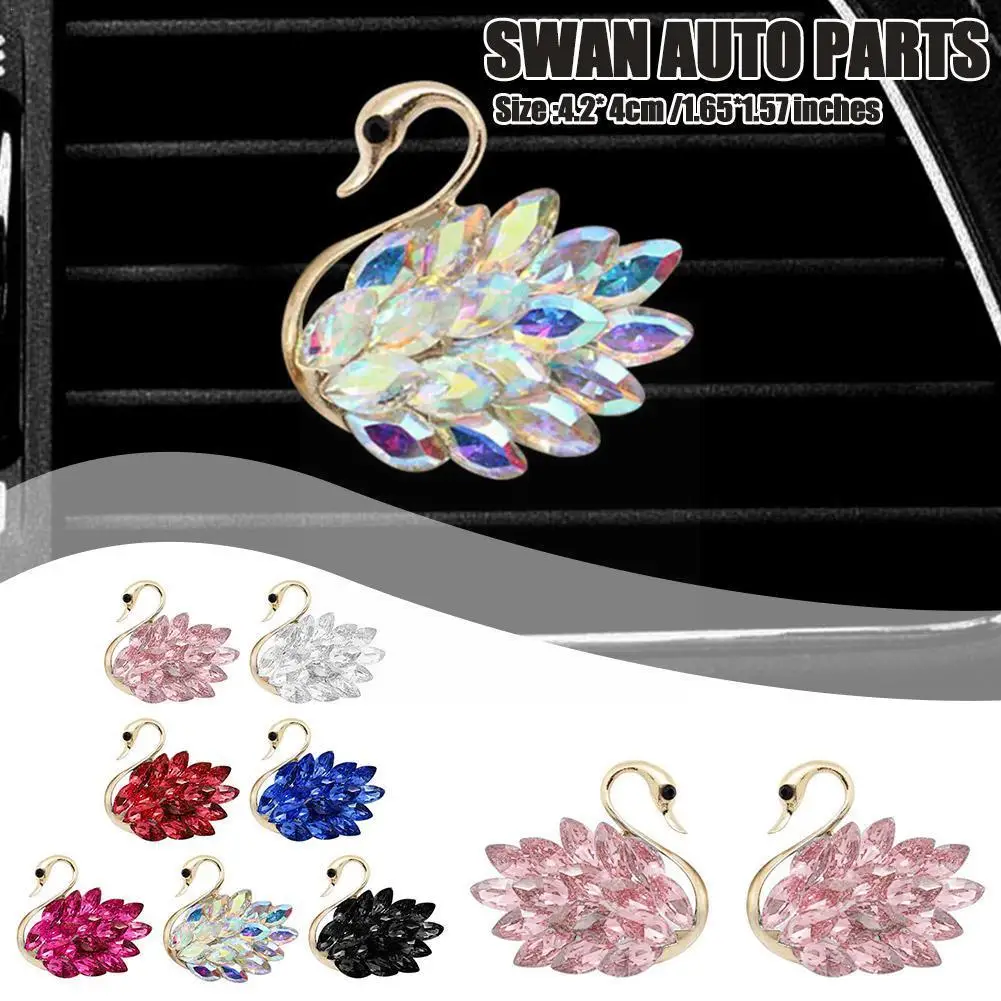

Luxury Diamond Swan Car Accessories For Girls Couples Swan Car Air Freshener Perfume Diffuser Pink Diamond Auto Ornament Gi A0M1