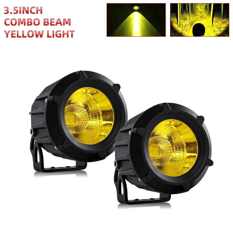 

Комплект Из 2 Светодиодных Рабочих Фар 4 Дюйма, 12В/24В, Желтый/белый Свет, Для Внедорожников, Квадроциклов, Пикапов, Лодок