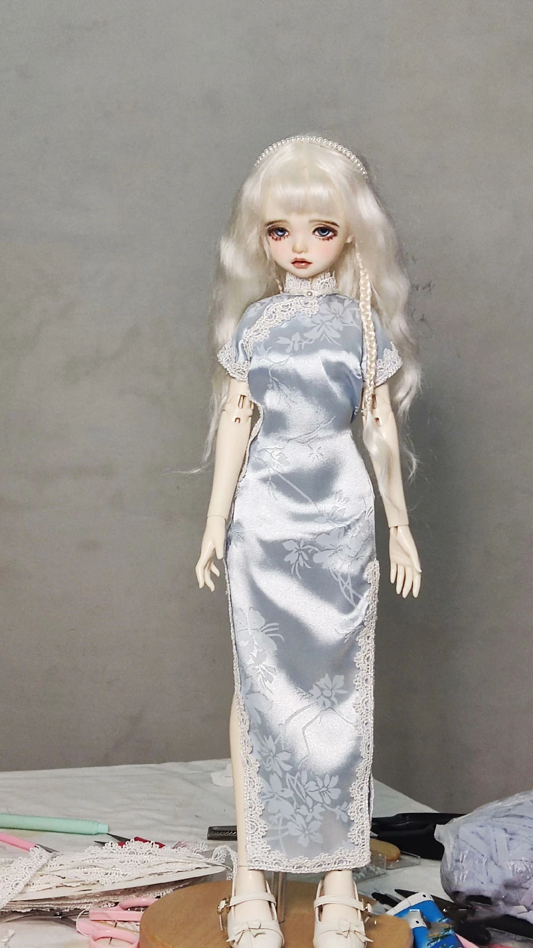 1/3 1/4 Одежда для кукол BJD шелковая ткань чонсам сумочка