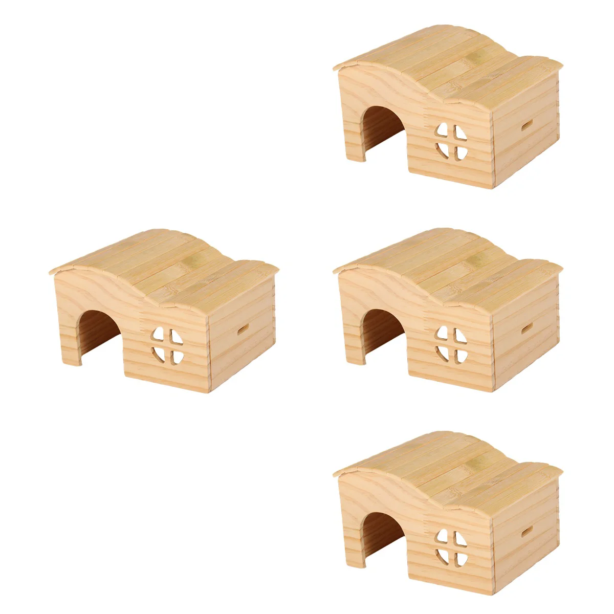 

4x Bite-resist Household Decorative Small Guinea Accessory Hamster Hideout for Decorate Play Small Animals Cage