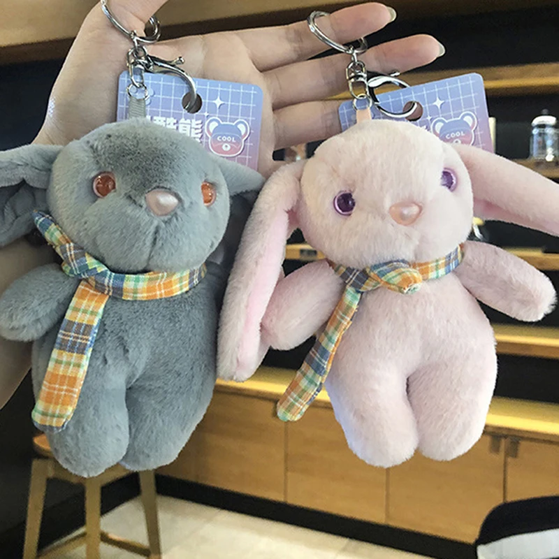 

New Creative Cartoon Rabbit Keychain Pendant Plush Doll Pendant Doll Cute Schoolbag Pendant Couple Key Ring For Women And Girls