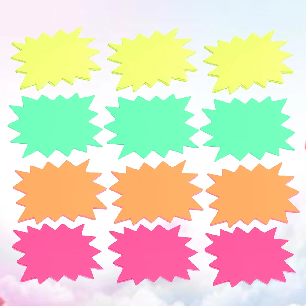 

120 Pcs Labels Star Stickers Explosion Fluorescent Signs Retail Stores Supplies Paper Tag Goods