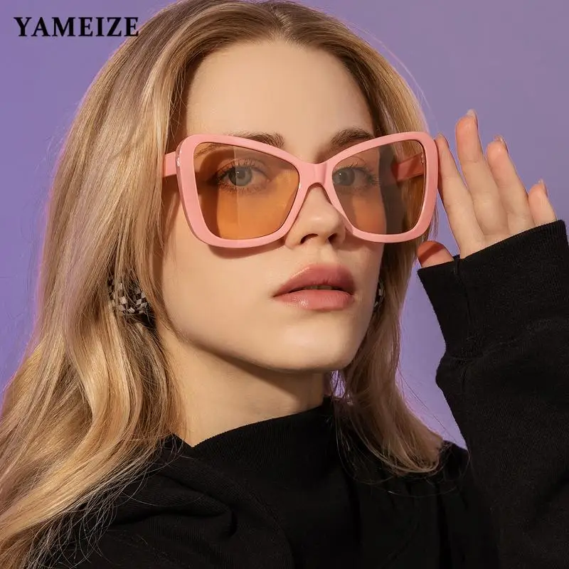

Cat Eye Sunglasses Women Pink Luxury Eyeglasses Decorative Glasses Gradient Sun Glasses for Female Uv400 Eyewear Shades Fashion