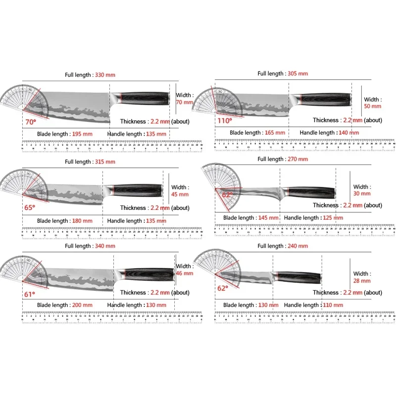 Кухонный нож из нержавеющей стали кованый для мяса шеф-повара мясной нарезки